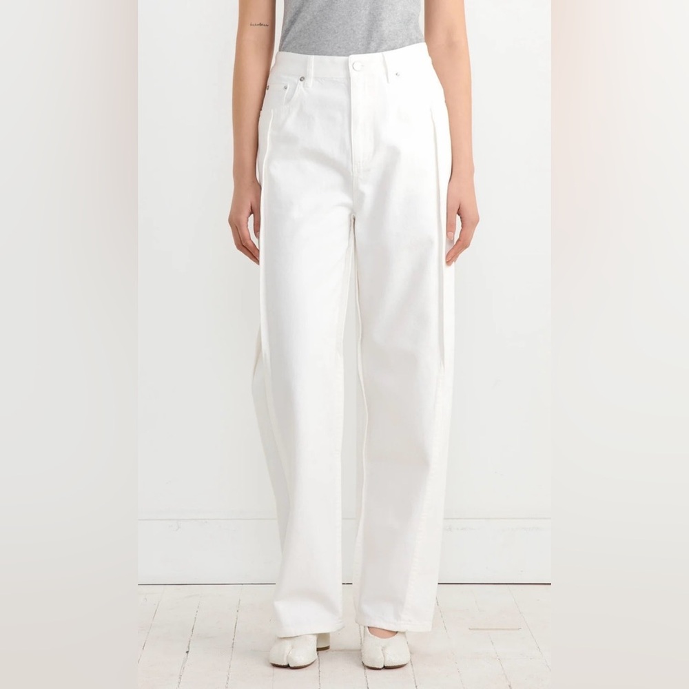 Tibi White Wide-Leg Jeans
